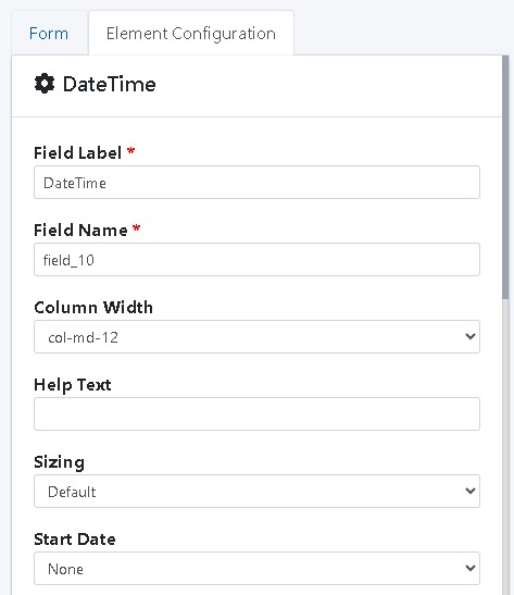 DateTime Element Image